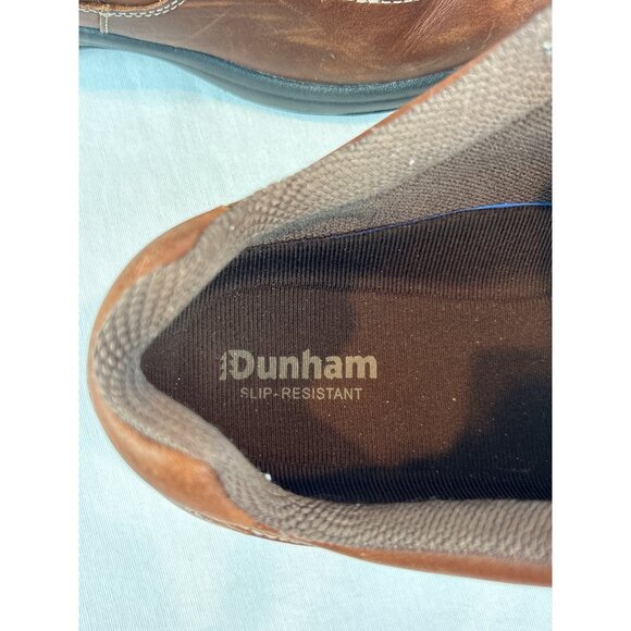 Dunham Velcro Strap Shoes Brown Leather Men's 9.5 Wide 6E 8009SB - Picture 8 of 9